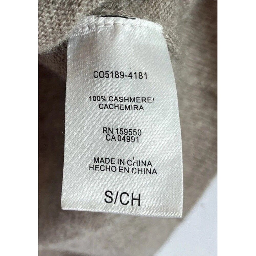 Hilary Radley 100% Cashmere Sweater Women Small Beige V Neck Luxury Soft - Picture 5 of 13